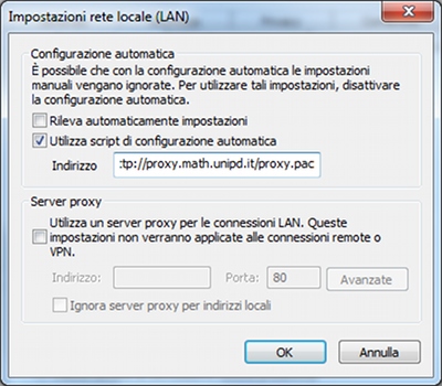 Explorer - Network settings