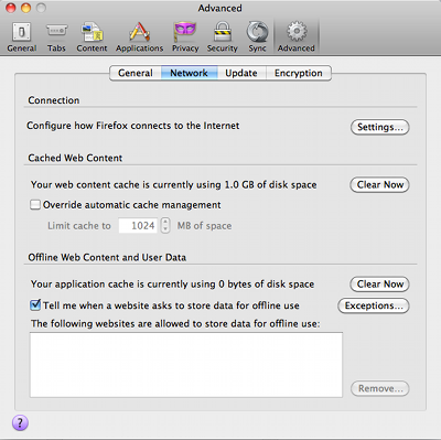 Firefox - Options
